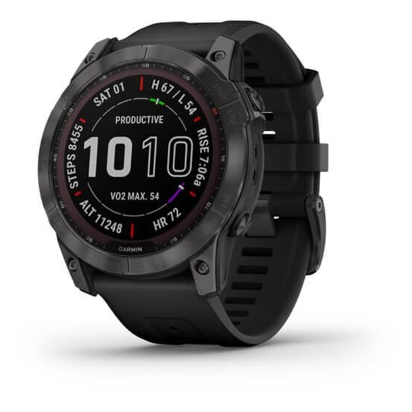 фото Смарт-часы fenix 7x sapphire solar edition carbon gray dlc titanium with black band (010-02541-10) garmin