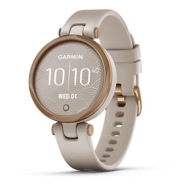 фото Смарт-часы lily sport edition rose gold bezel with light sand case and silicone band (010-02384-01) garmin