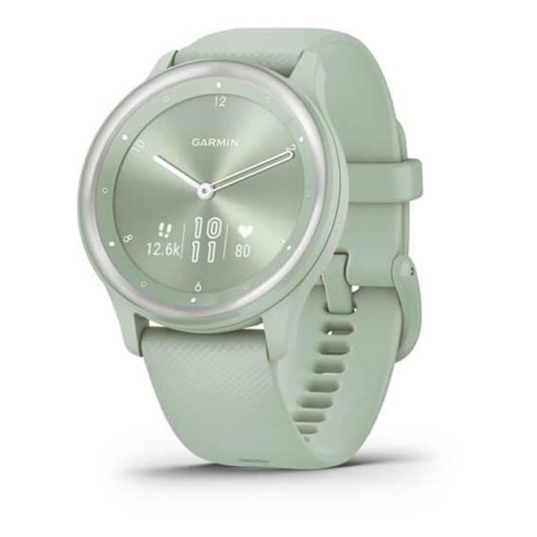 фото Смарт-часы vivomove sport cool mint case and silicone band with silver accents (010-02566-03) garmin