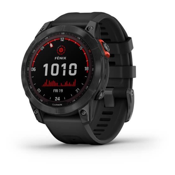 фото Смарт-часы fenix 7 solar edition slate gray with black band (010-02540-10) garmin