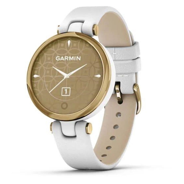 фото Смарт-часы lily classic edition light gold bezel with white case and italian leather band (010-02384-a3) garmin