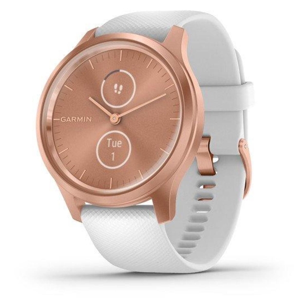 фото Смарт-часы vivomove style rose gold aluminum case with white silicone band (010-02240-00) garmin