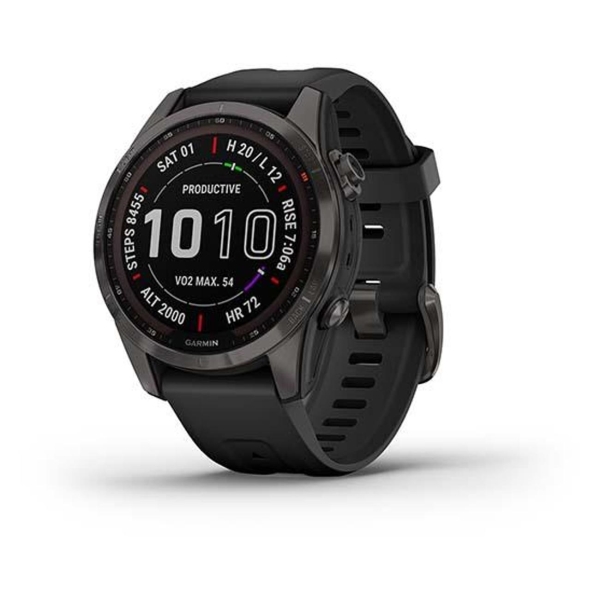 фото Смарт-часы fenix 7s sapphire solar edition carbon gray dlc titanium with black band (010-02539-24) garmin