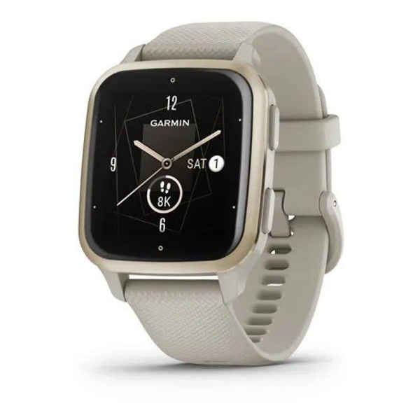 фото Смарт-часы venu sq 2 music edition cream gold aluminum bezel with french gray case and silicone band (010-02700-02) garmin