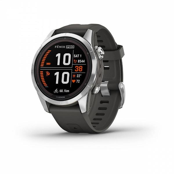 фото Смарт-часы fenix 7s pro solar edition silver with graphite band (010-02776-00) garmin