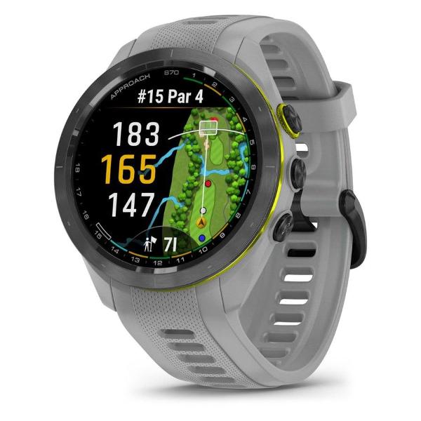 фото Смарт-часы approach s70 42mm black ceramic bezel with powder gray silicone band (010-02746-01) garmin