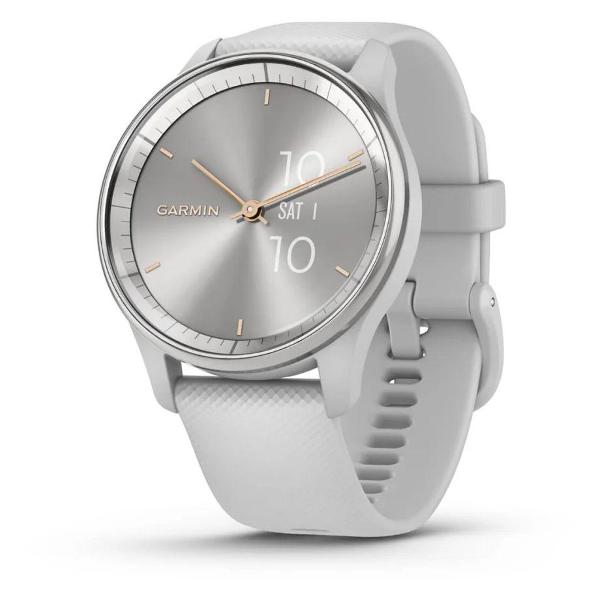 фото Смарт-часы vivomove trend silver stainless steel bezel with mist gray case and silicone band (010-02665-03) garmin