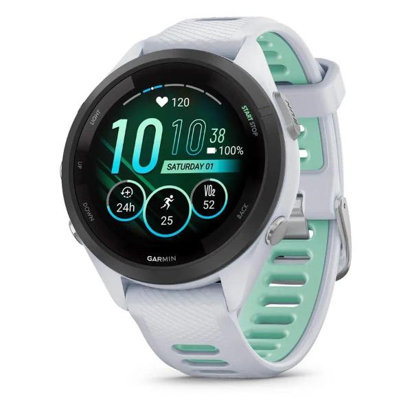 фото Смарт-часы forerunner 265s black bezel with whitestone case and whitestone/neo tropic silicone band (010-02810-04) garmin