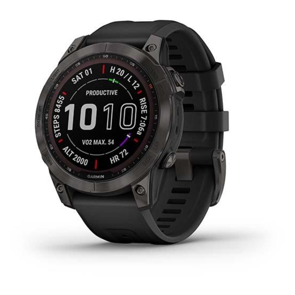 фото Смарт-часы fenix 7 sapphire solar edition black dlc titanium with black band (010-02540-34) garmin