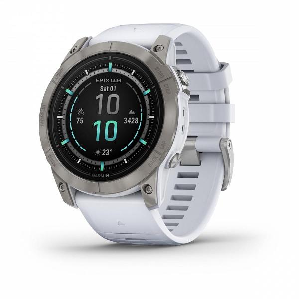 фото Смарт-часы epix pro gen 2 sapphire edition 51mm titanium with whitestone band (010-02804-10) garmin