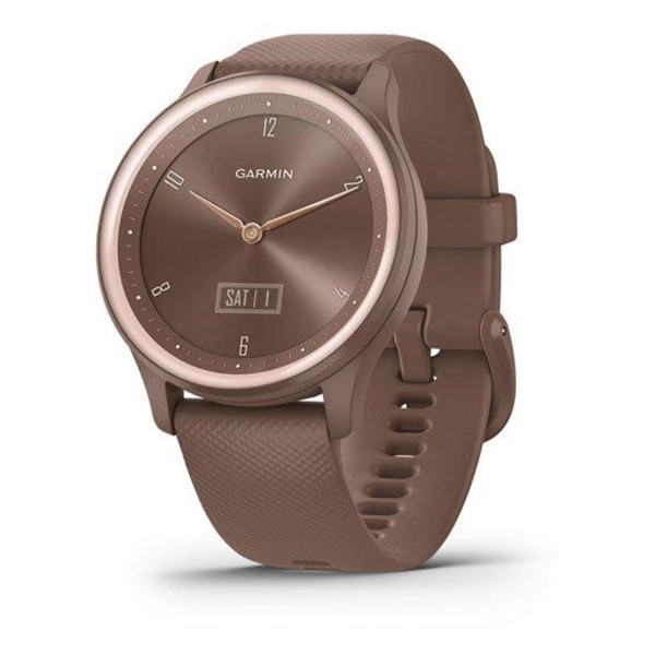 фото Смарт-часы vivomove sport cocoa case and silicone band with peach gold accents (010-02566-02) garmin