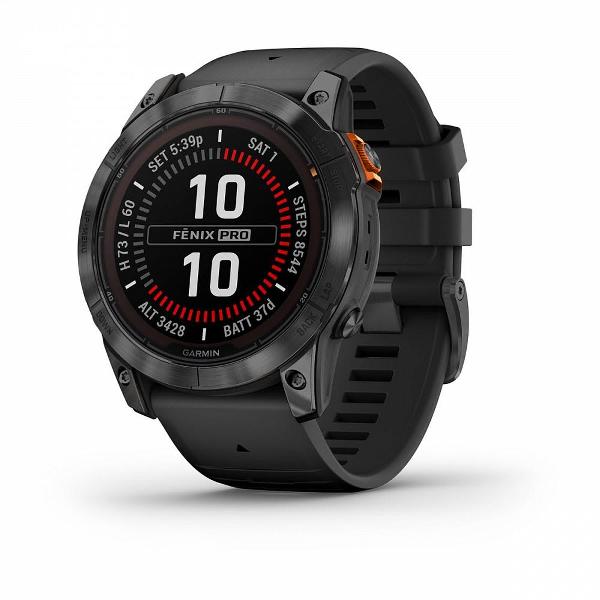 фото Смарт-часы fenix 7x pro solar edition slate gray with black band (010-02778-00) garmin