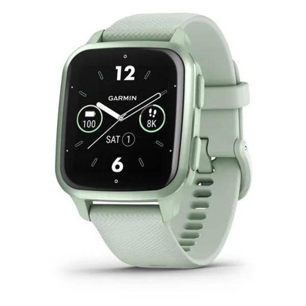 фото Смарт-часы venu sq 2 metallic mint aluminum bezel with cool mint case and silicone band (010-02701-02) garmin