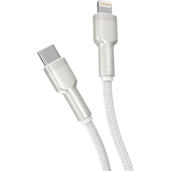 фото Кабель elite usb-c/lightning, 1м white (72509) deppa