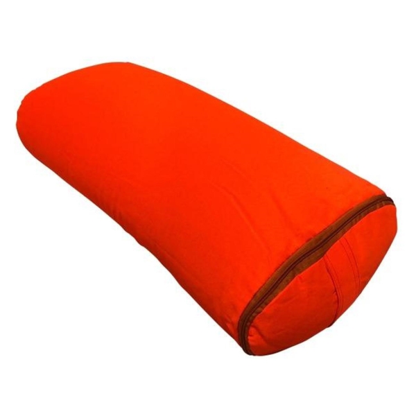фото Болстер для йоги айенгара, прямоугольный, шерстяной, 60 см orange ramayoga
