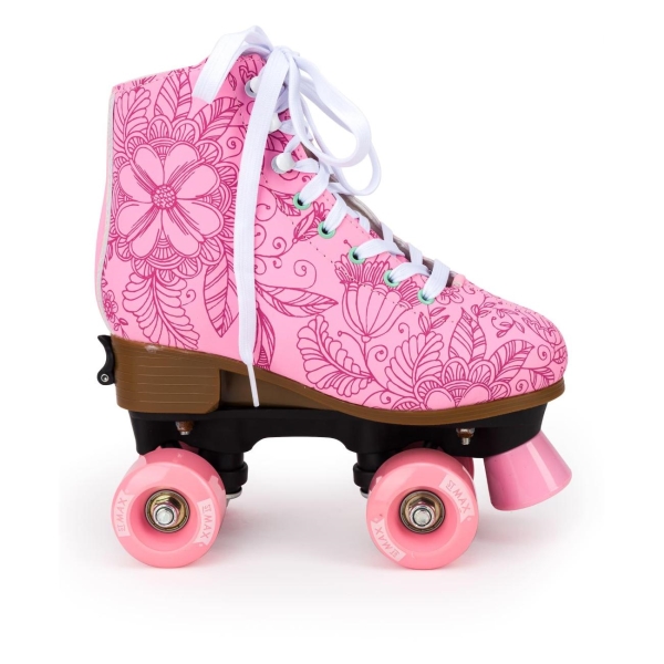 фото Роликовые коньки radost roller skate, размер 36, розовые с цветочками (yxskt04pnfl36) sxride
