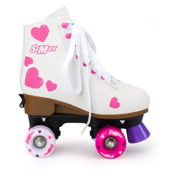фото Роликовые коньки radost roller skate, размер s (31-34), белые с розовыми сердечками (yxskt04pnhr) sxride