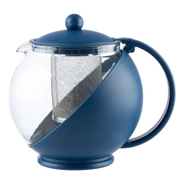 фото Заварочный чайник variato, пластиковый корпус, фильтр из нержавеющей стали, 1,2 л, синий mallony