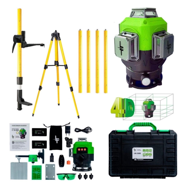 фото Лазерный нивелир 4d 16 линий серии s + штатив 3,6 м + тренога 1,6 м (l16-360s/3.6м/1.6м) lt
