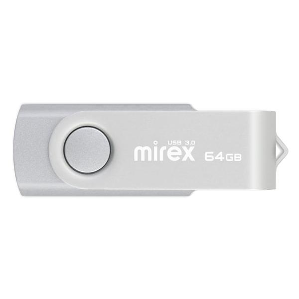 фото Usb-флешка swivel 64gb usb3.0 silver (13600-fm3svs64) mirex