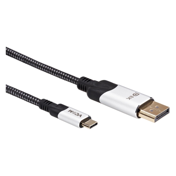 фото Кабель-адаптер usb 3.1 type-c (m)/displayport (m), 8k 60hz, 1,8m (cu422mcv-1.8m) vcom