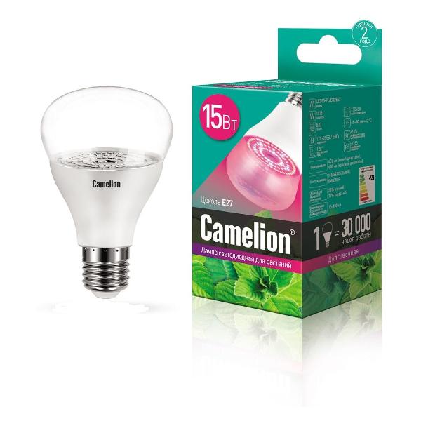 фото Светодиодная лампа для растений led15-pl/bio/e27 camelion