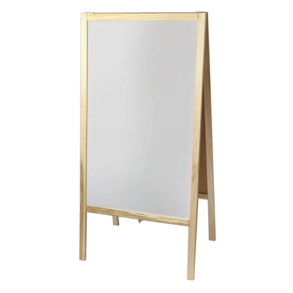 фото Доска-штендер магнитно-маркерная двусторонняя, 54х109 cм, черная/белая (236889) staff