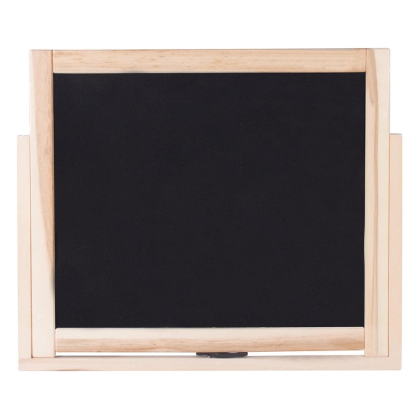 фото Доска для мела и маркеров настольная, подставка, 35х41 см, черная/белая (236888) пифагор