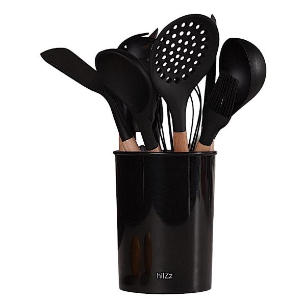 фото Набор кухонных принадлежностей kitchenset black hilzz