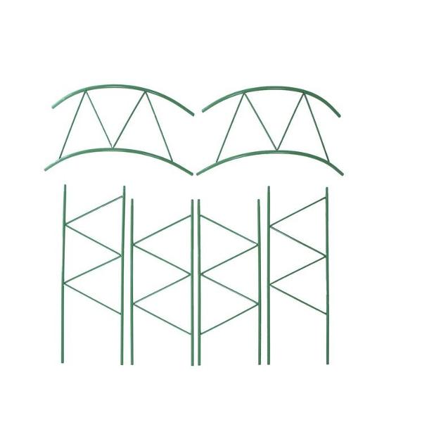 фото Арка садовая "елочка", разборная, металл, 240х125х36,5 см, зелёная (4717919) greengo