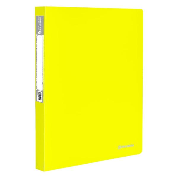 фото Папка 40 вкладышей, 700 мкм, 25 мм, неоновая желтая (227453) brauberg