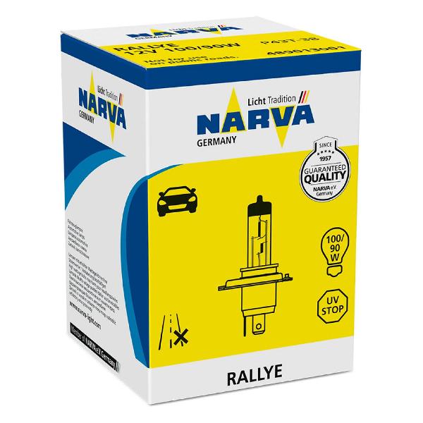 фото Автомобильная лампа h4 100 90w p43t-38 12v rally (48901) narva
