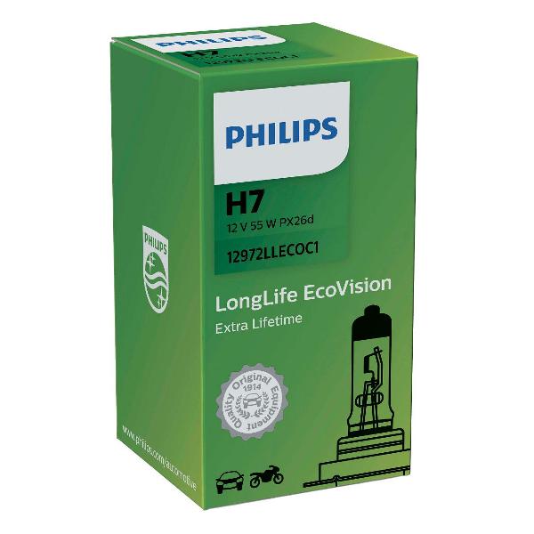 фото Автомобильная лампа h7 55w px26d 12v (12972llecoc1) philips