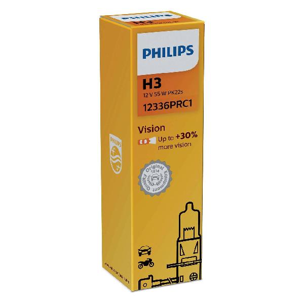 фото Автомобильная лампа h3 55w pk22s 12v (12336prc1) philips