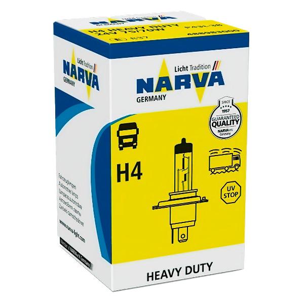 фото Автомобильная лампа h4 75 70w p43t 24v heavy duty (48898) narva
