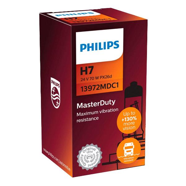 фото Автомобильная лампа h7 70w px26d 24v master duty (13972mdc1) philips