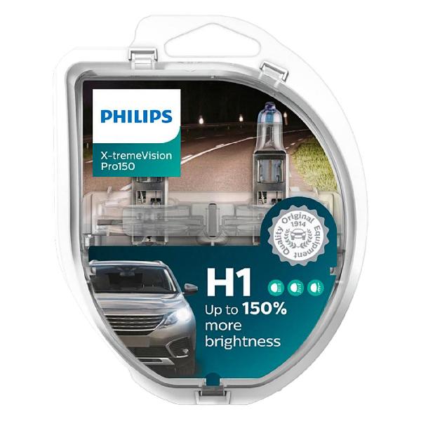 фото Автомобильные лампы x-tremevision pro150 h1 55w 12v, галогенные, 2 шт (12258xvps2) philips