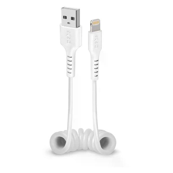 фото Кабель lightning/usb, 17-50 см, белый (tecableusbip589sw) sbs