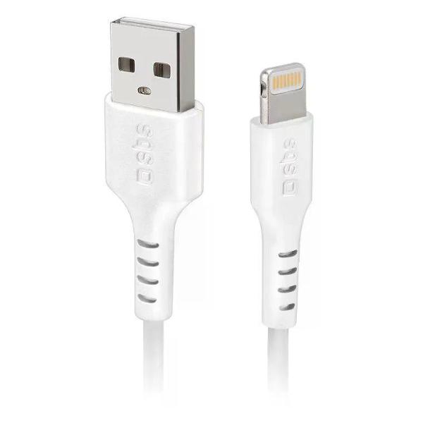 фото Кабель lightning/usb, 1 м, белый (tecableusbip589w) sbs