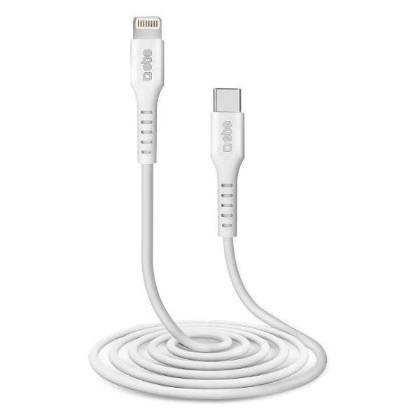 фото Кабель lightning/usb type-c mfi, 2 м, белый (tecableligtc2w) sbs