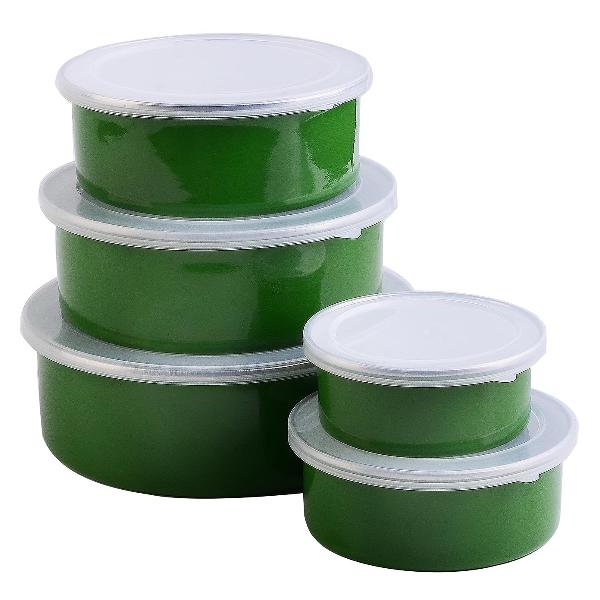 фото Набор мисок с крышками, зеленый, 10 предметов (30545) mayer&boch
