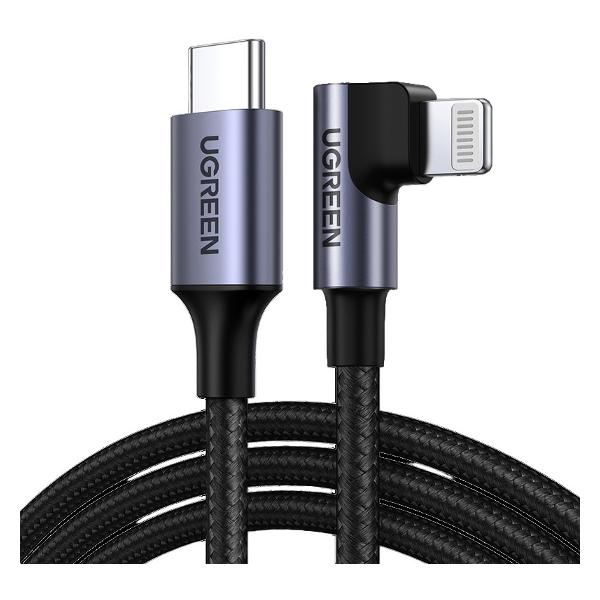 фото Кабель usb type-c/lightning, 1 м, серый/черный (60763) ugreen