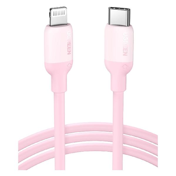 фото Кабель usb type-c/lightning, 1 м, розовый (60625) ugreen