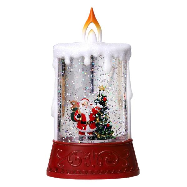 фото Светодиодная фигурка "дед мороз", 2хааа, 8х4,2х14,5 см, свечение теплое белое (9591278) luazon-lighting