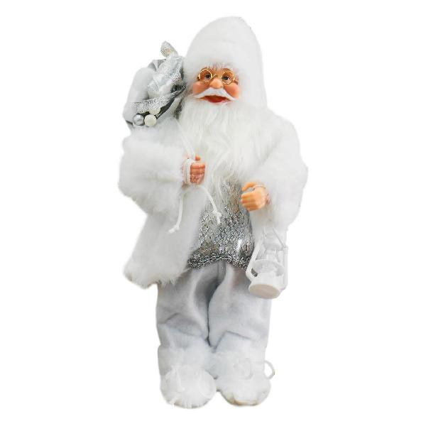 фото Декоративная фигура "дед мороз в белой шубке, с фонариком и подарками", 30 см (3555415) зимнее волшебство