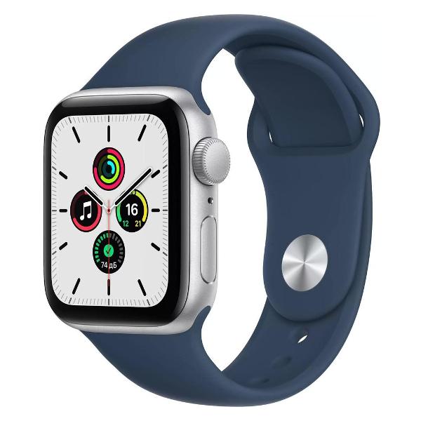 фото Смарт-часы watch se 2023 44mm silver/blue sport band apple