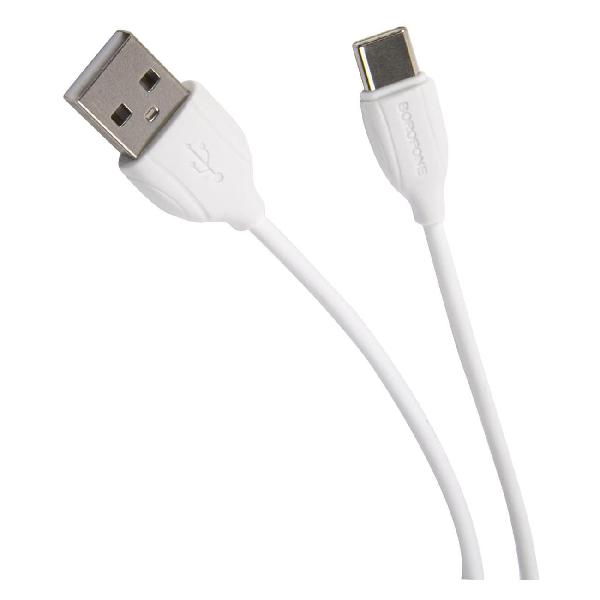 фото Кабель bx19 benefit, usb type-c, 3.0a, 1 м, белый (01800) borofone