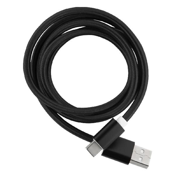 фото Кабель usb type-c 3.0, нейлоновая оплетка, 1 м, черный (ут000011689) red-line