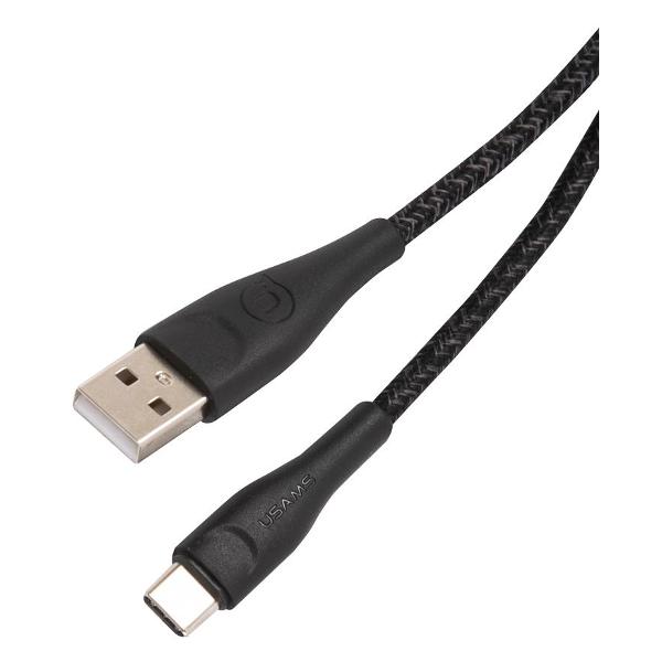 фото Кабель sj395 usb type-c, нейлоновая оплетка, 2 м, черный (sj395usb01) usams