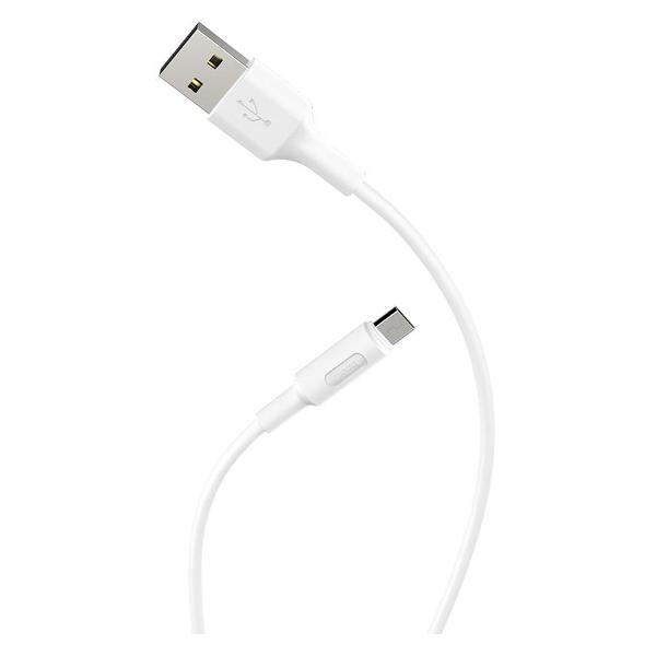 фото Кабель x25 soarer usb/microusb, 1 м, белый (80138) hoco